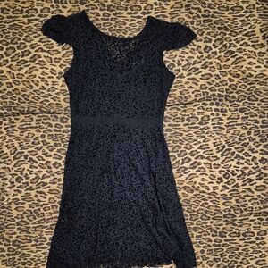 Sourpuss Black Leopard Print Dress
